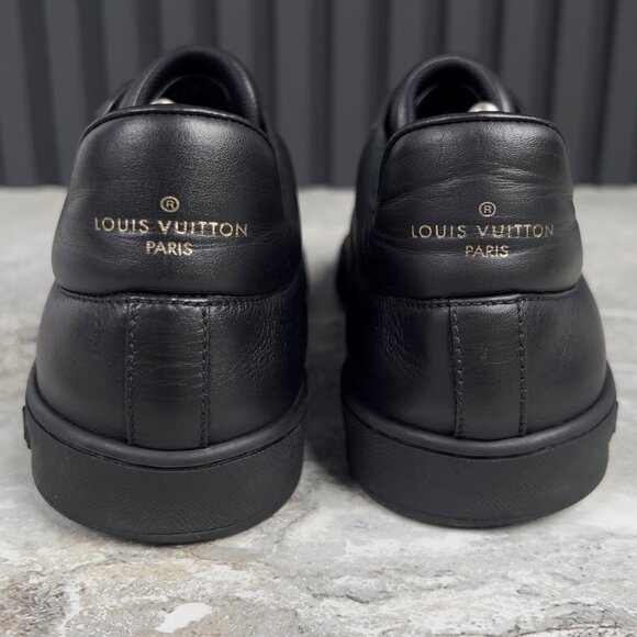 Louis Vuitton Luxembourg Sneaker Embroidered Black Leather 7 LV or 8 US 41 EUR - Picture 8 of 12